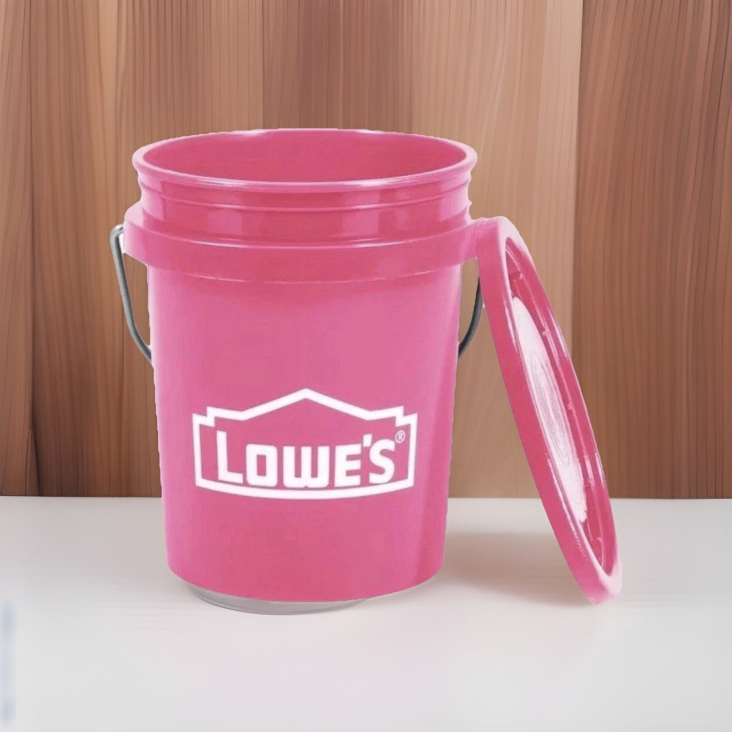 Lowe's PINK 0.5-Quart BPA-Free Mini Paint Bucket With Lid